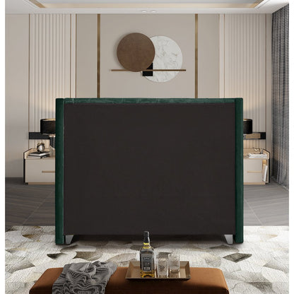 Aiden Green Velvet King Bed