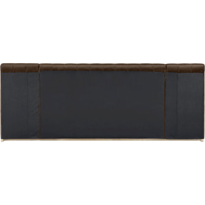 Amara Brown Velvet Upholstered King Bed