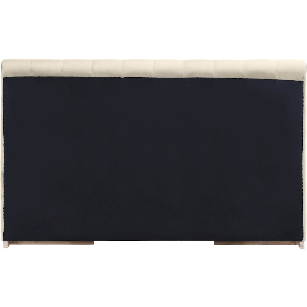 Amara Cream Velvet Upholstered King Bed