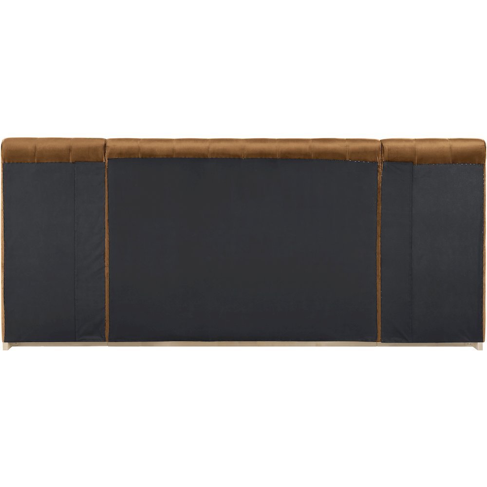 Amara Saddle Velvet Upholstered Queen Bed