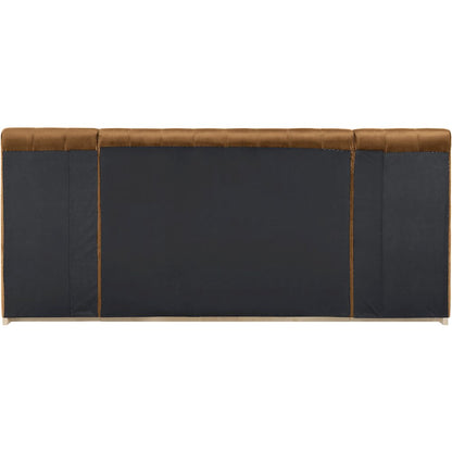 Amara Saddle Velvet Upholstered Queen Bed