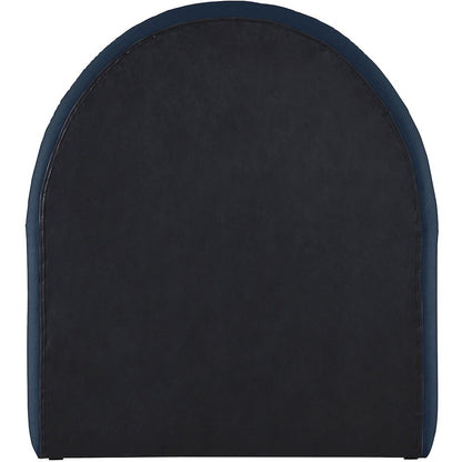 Andaz Navy Chenille Fabric Upholstered Twin Bed