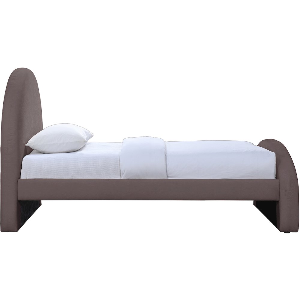 Andaz Purple Chenille Fabric Upholstered Twin Bed