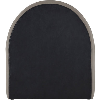 Andaz Taupe Chenille Fabric Upholstered Twin Trundle Bed