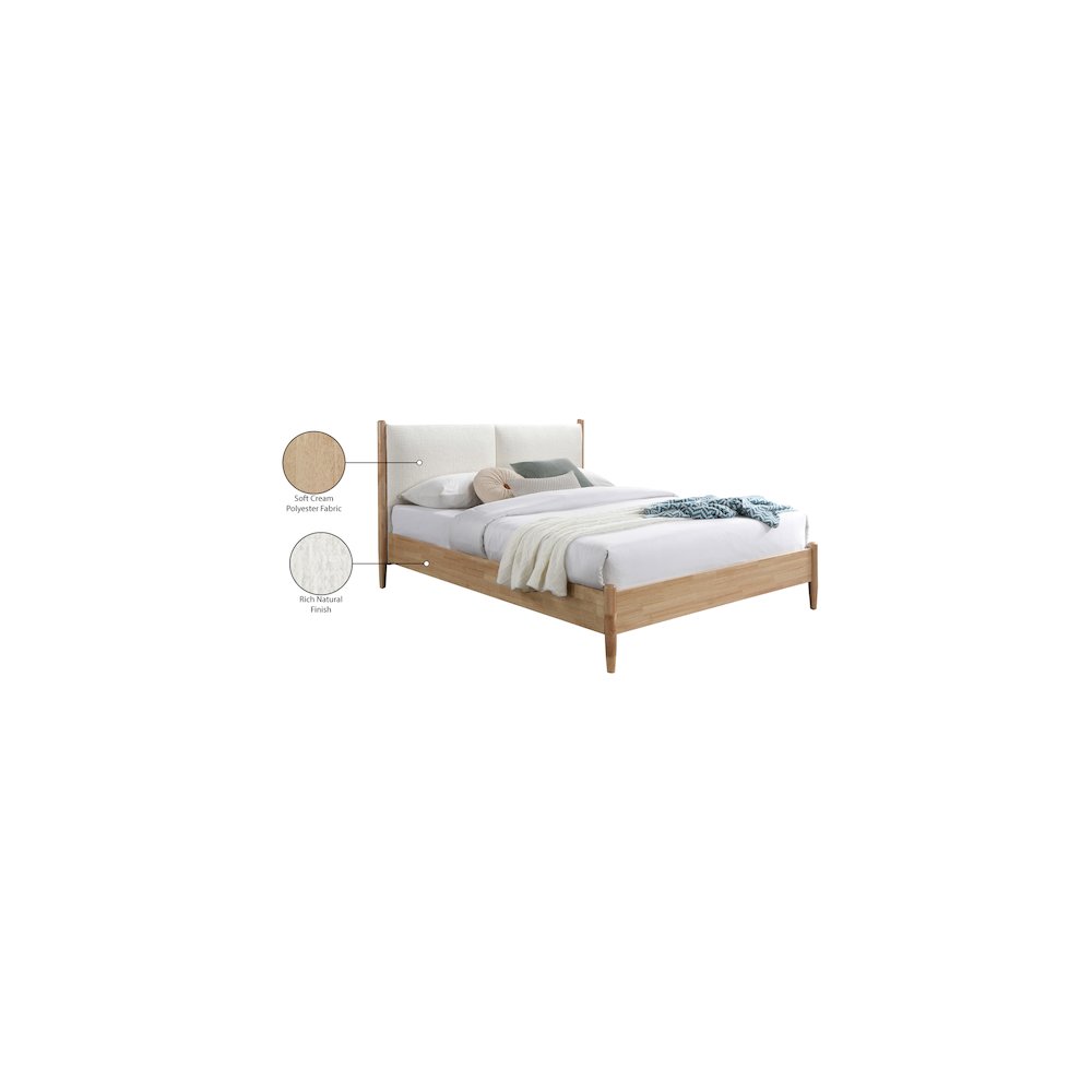 Arbor Cream Fabric Full Bed