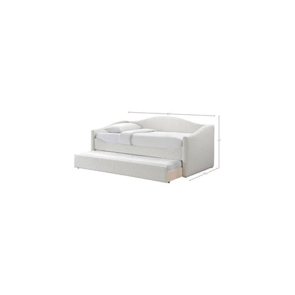 Arlo Cream Boucle Fabric Upholstered Twin Daybed