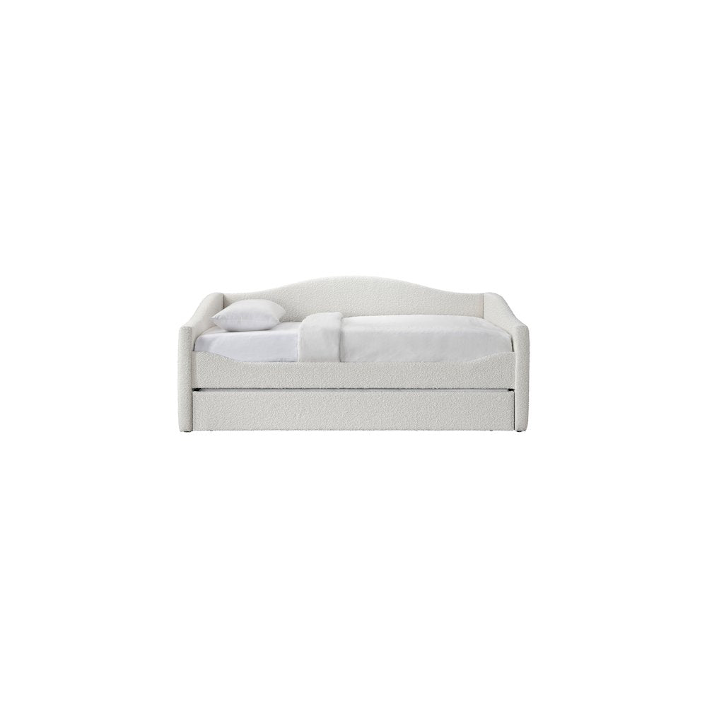 Arlo Cream Boucle Fabric Upholstered Twin Daybed