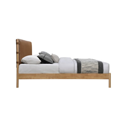Asher Cognac Vegan Leather King Bed