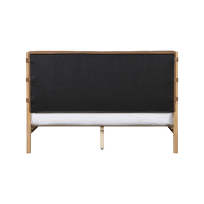 Asher Cognac Vegan Leather King Bed