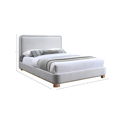 Nolita Grey Linen Textured Fabric Full Bed