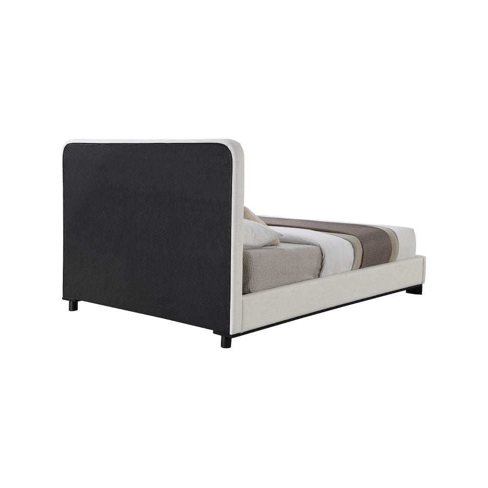 Nolita Cream Linen Textured Fabric Full Bed
