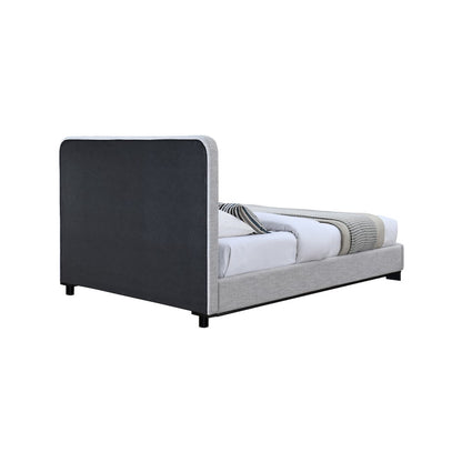 Nolita Grey Linen Textured Fabric King Bed