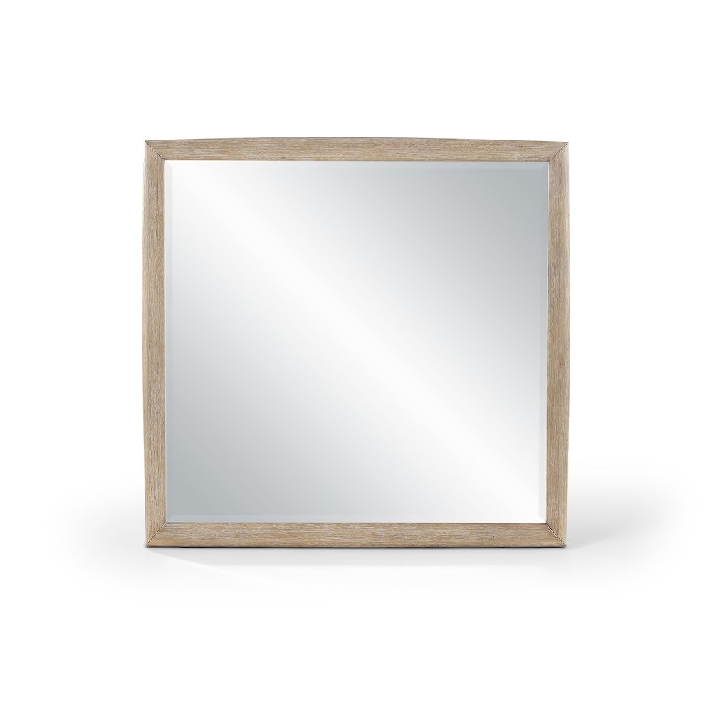 Caswell Natural Oak Veneer And Solid Wood Mirror