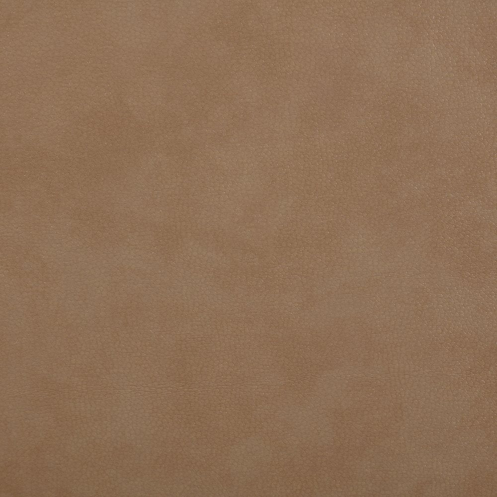 Caswell Natural Vegan Leather Upholstered Full Bed (3 Boxes)