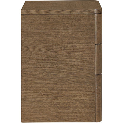 Caswell Brown Oak Veneer And Solid Wood Nightstand
