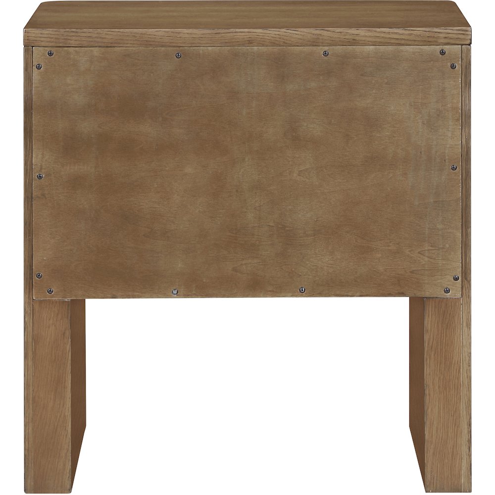Caswell Brown Oak Veneer And Solid Wood Nightstand
