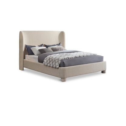 Penny Beige Polyester Fabric King Bed