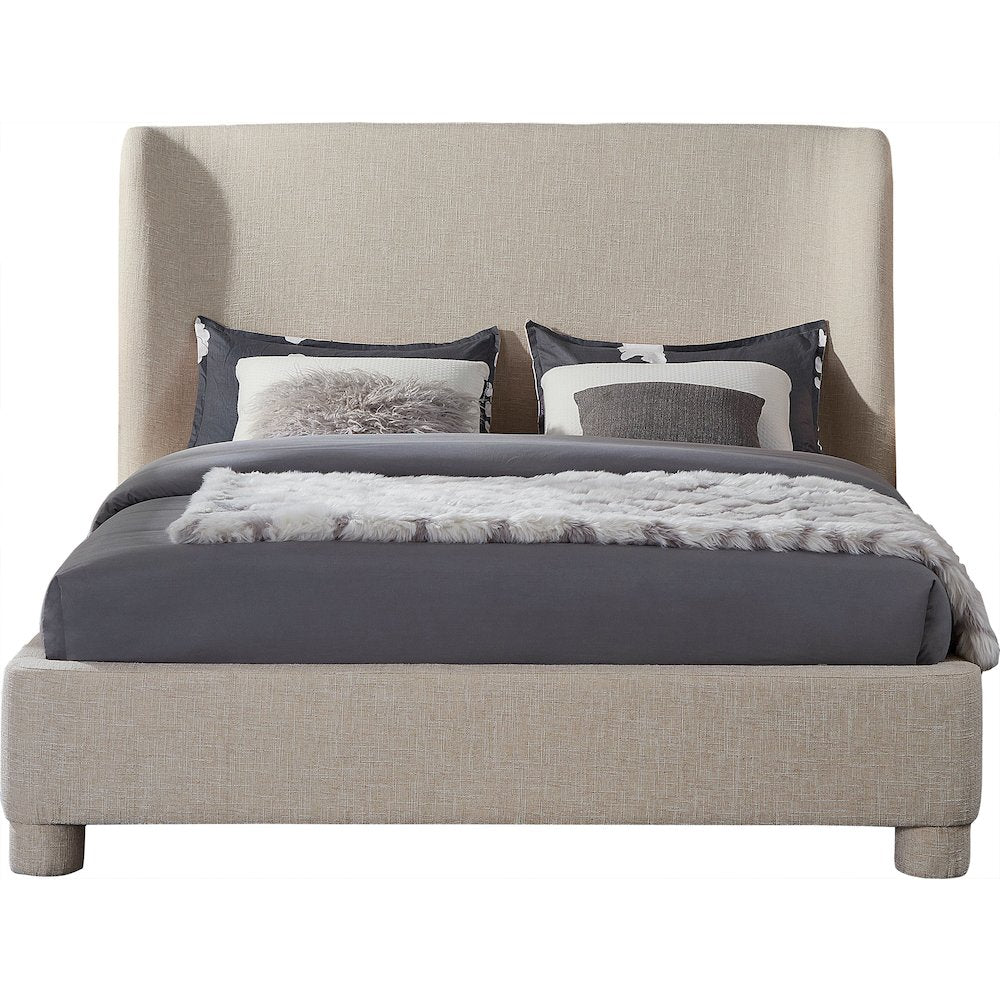 Penny Beige Polyester Fabric King Bed