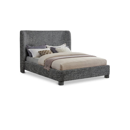 Penny Black Polyester Fabric Full Bed