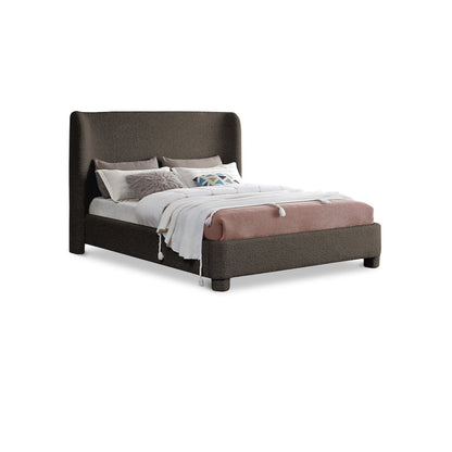 Penny Brown Boucle Fabric King Bed