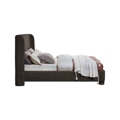 Penny Brown Boucle Fabric King Bed