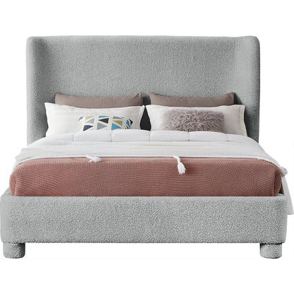 Penny Grey Boucle Fabric King Bed