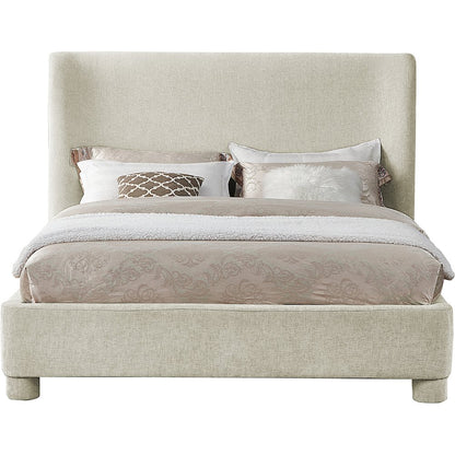 Penny Cream Chenille Fabric Full Bed