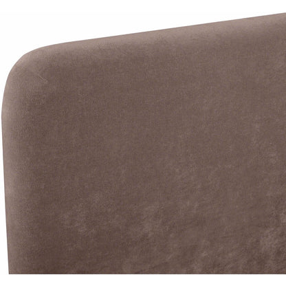 Fira Brown Chenille Fabric Upholstered Full Bed
