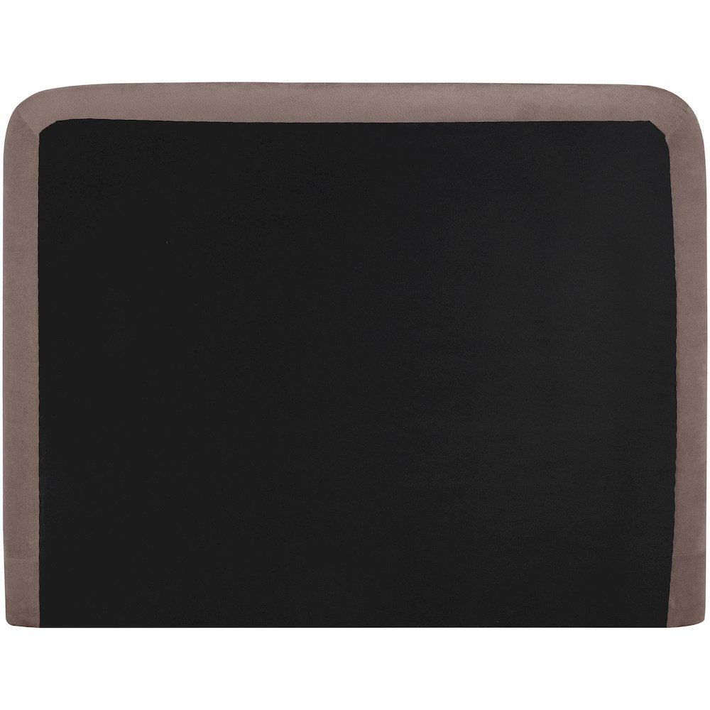 Fira Brown Chenille Fabric Upholstered Queen Bed