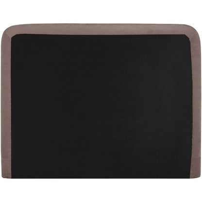 Fira Brown Chenille Fabric Upholstered Queen Bed