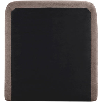 Fira Brown Chenille Fabric Upholstered Twin Bed