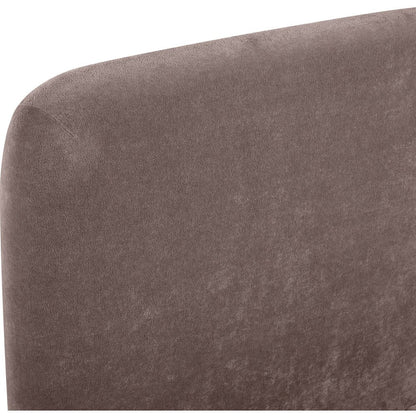Fira Brown Chenille Fabric Upholstered Twin Bed