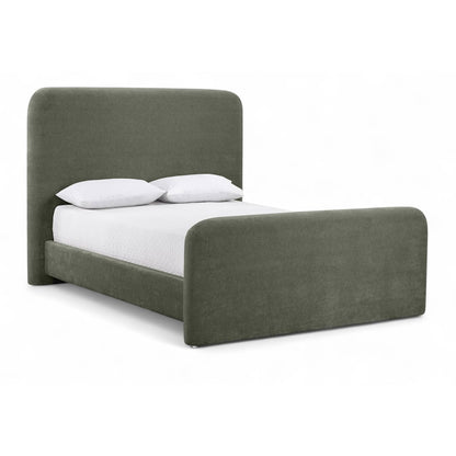 Fira Green Chenille Fabric Upholstered Full Bed