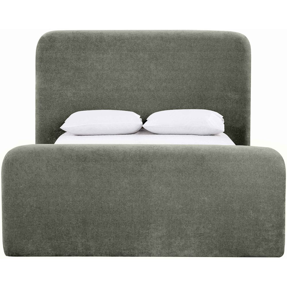 Fira Green Chenille Fabric Upholstered Full Bed