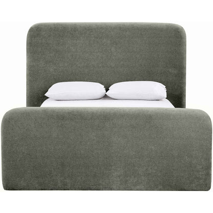 Fira Green Chenille Fabric Upholstered Full Bed