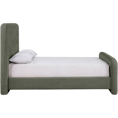 Fira Green Chenille Fabric Upholstered Full Bed