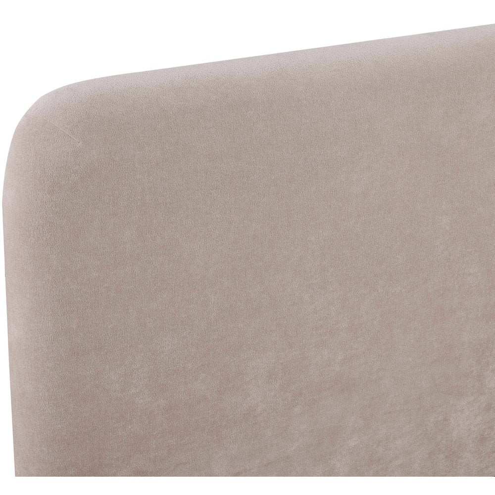 Fira Taupe Chenille Fabric Upholstered Twin Bed