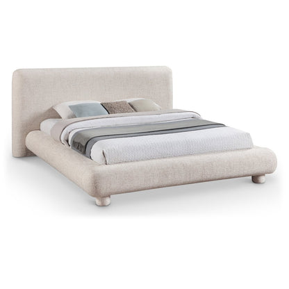Blair Beige Fabric Upholstered Full Bed