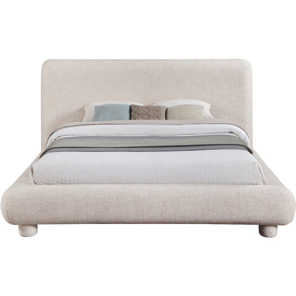 Blair Beige Fabric Upholstered Full Bed