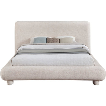 Blair Beige Fabric Upholstered King Bed