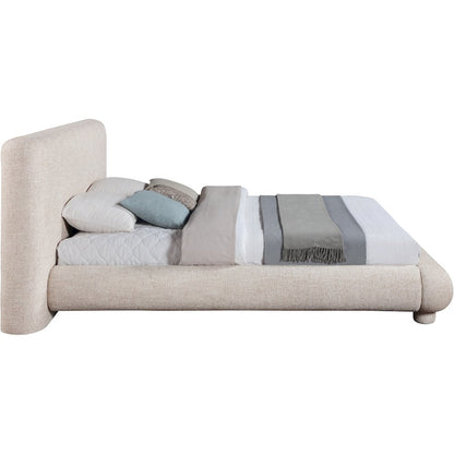 Blair Beige Fabric Upholstered King Bed
