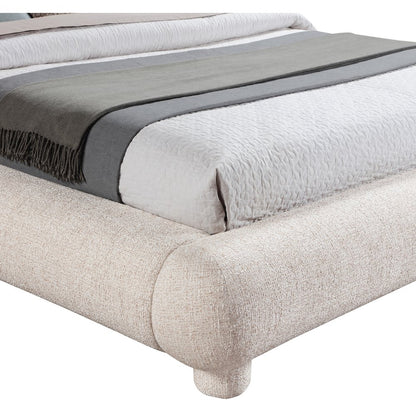 Blair Beige Fabric Upholstered King Bed