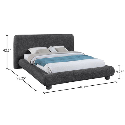Blair Black Fabric Upholstered King Bed