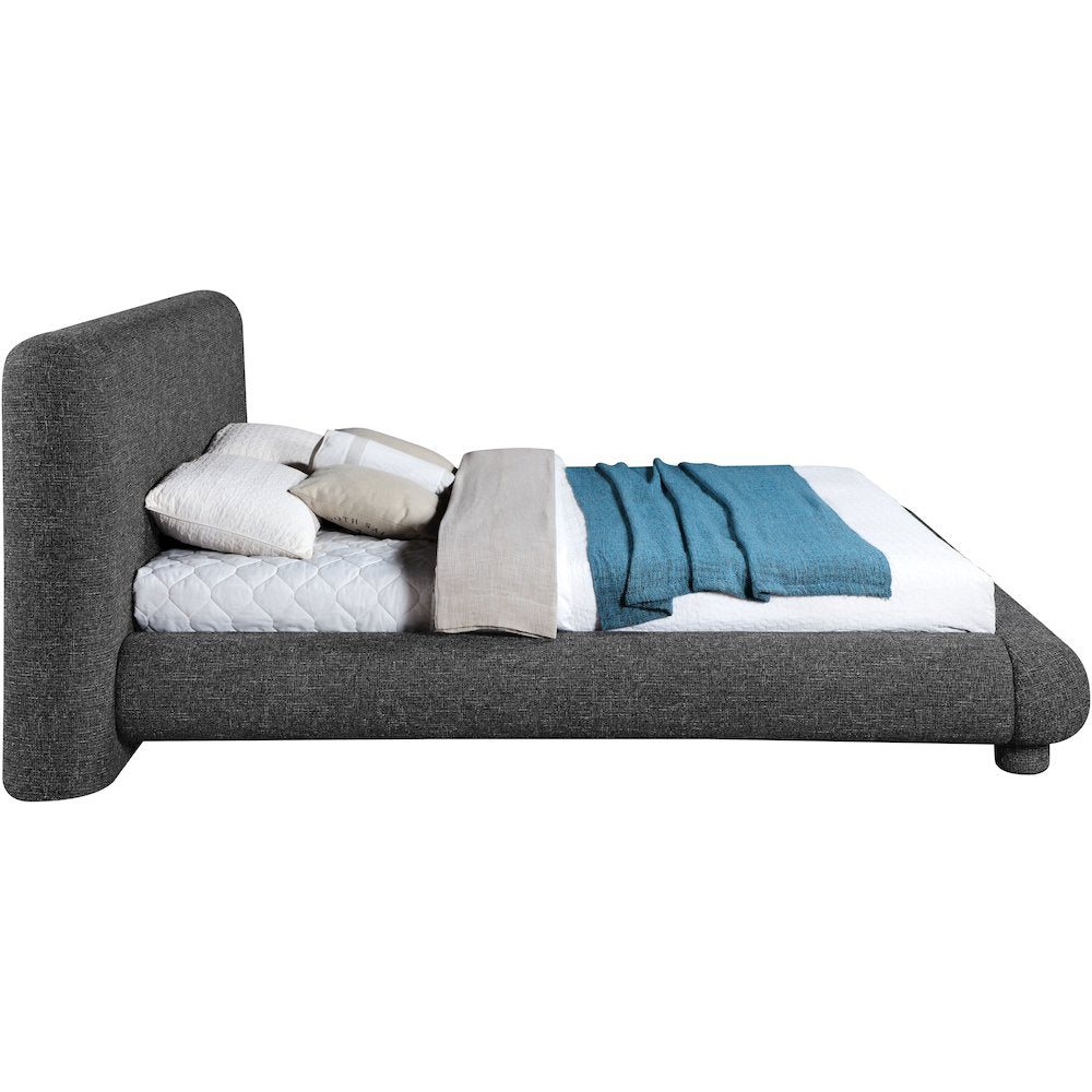 Blair Black Fabric Upholstered King Bed