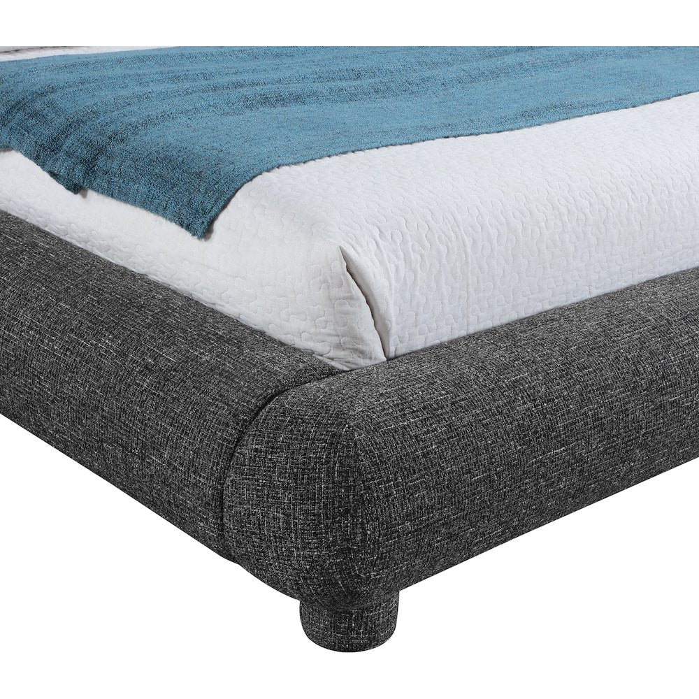 Blair Black Fabric Upholstered King Bed