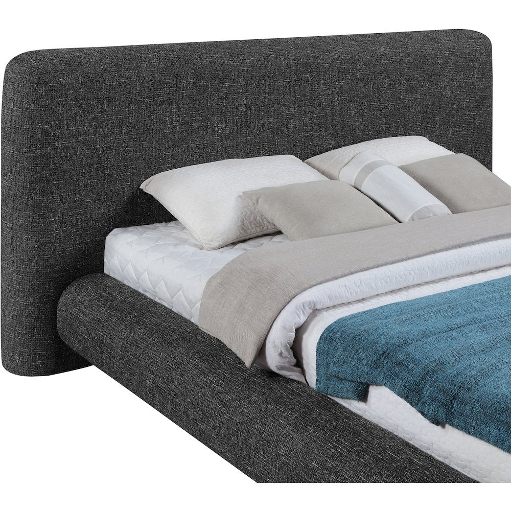Blair Black Fabric Upholstered King Bed