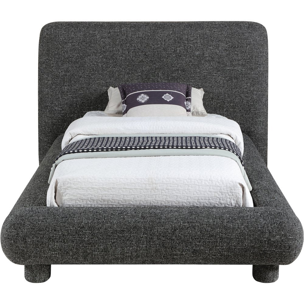 Blair Black Fabric Upholstered Twin Bed