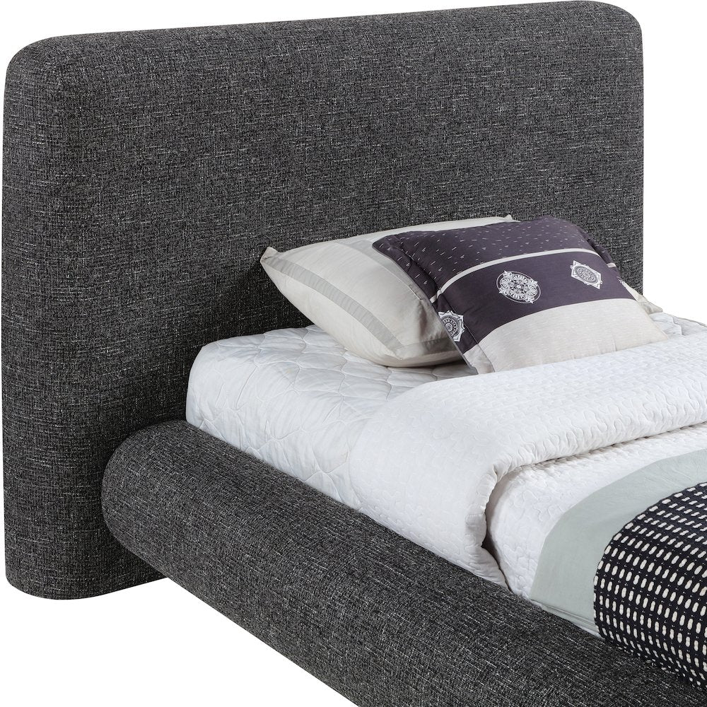 Blair Black Fabric Upholstered Twin Bed