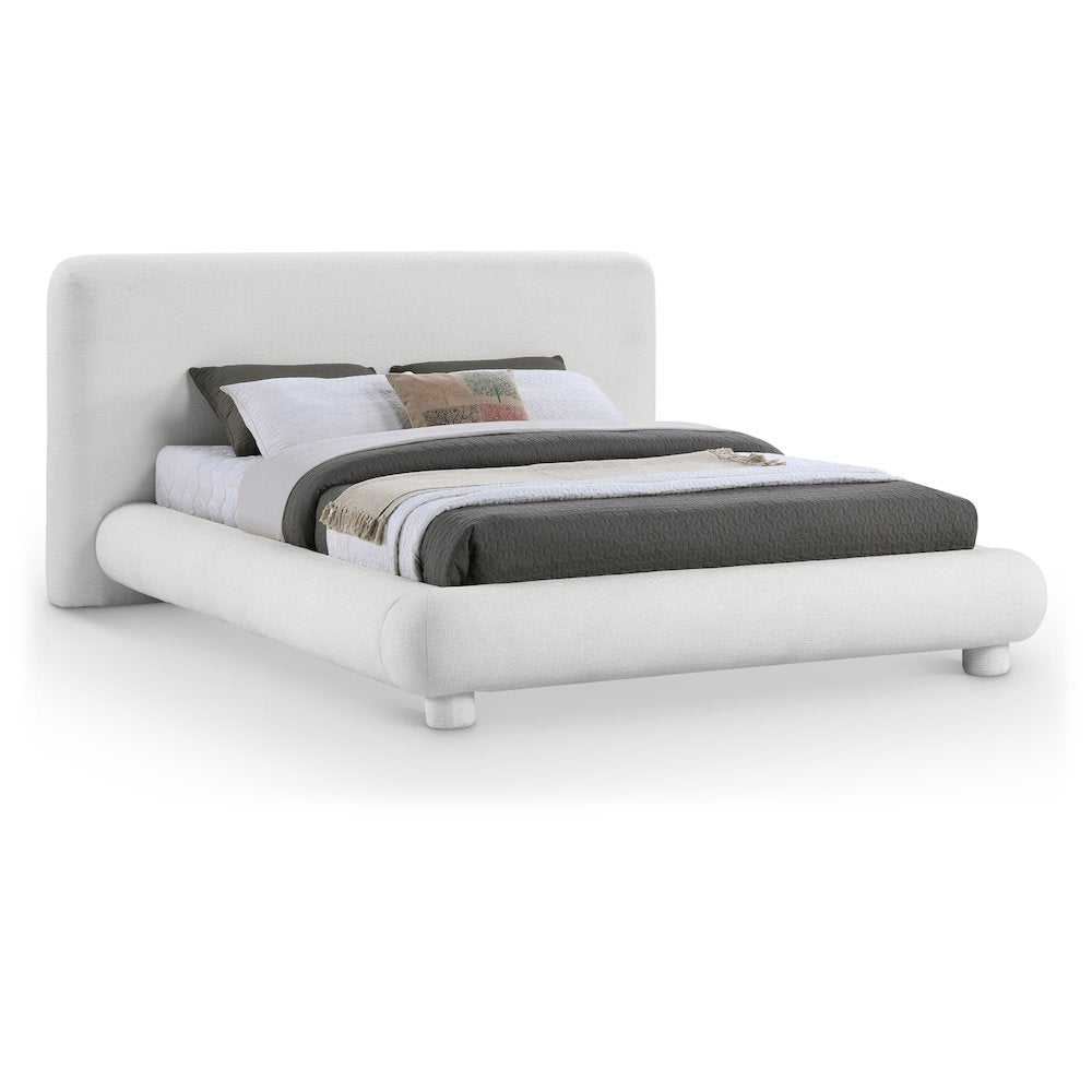 Blair Cream Fabric Upholstered Full Bed