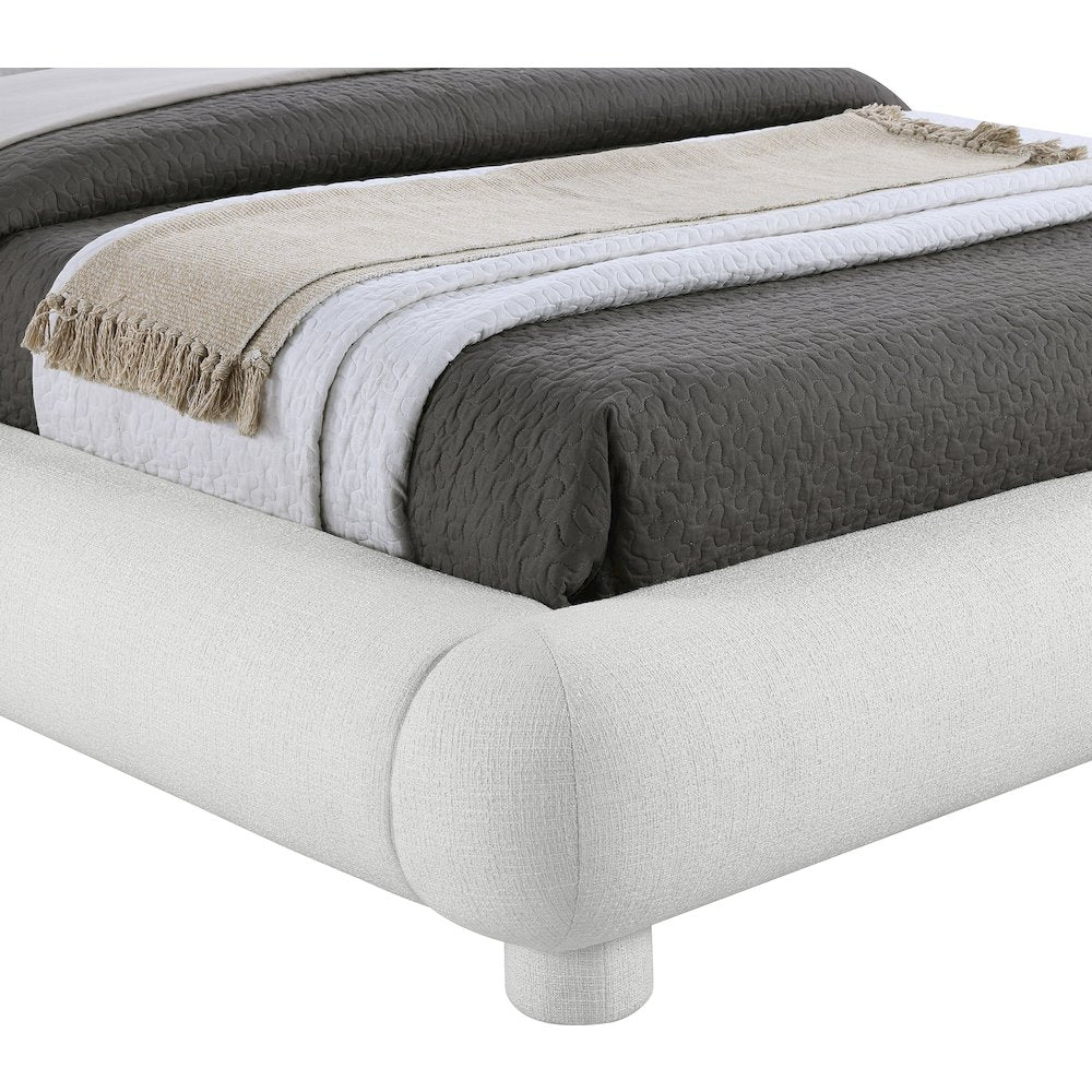 Blair Cream Fabric Upholstered Full Bed